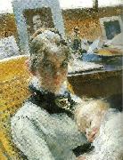 Carl Larsson ateljeidyll jeune mere oil painting artist